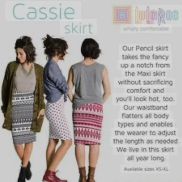 EUC LuLaRoe Cassie Pencil Skirt Women’s Large Floral Rose Teal Green Stretch - Picture 7 of 8